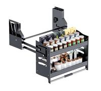 CQCCQ Cestello portaoggetti con alta e superiore e cuscinetto inferiore, organizer con ripiano estraibile a 2 livelli, salvaspazio for la casa e il bar(750mm)