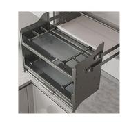 CQCCQ Cestello portaoggetti da parete sollevabile, cestello da cucina estraibile, contenitore da parete resistente a 2 livelli, salvaspazio for bar e caffetteria.(500mm)