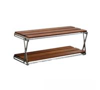 CQCCQ Nessuna installazione Rack di stoccaggio pieghevole, Rack multistrato da scrivania, Ripiano da banco, Adatto for cucina, soggiorno e bagno(40x17.5x19.5cm)