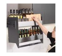 CQCCQ Ripiano portaoggetti for mobili da cucina, robusto ripiano estraibile a 2 livelli for spezie, salvaspazio for bar e caffetteria.(750mm)