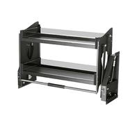 CQCCQ Scaffale porta spezie estraibile, cestello portaciotole sollevabile a parete, scaffalatura a 2 livelli, salvaspazio for mobiletto da parete for bar e caffetteria.(600mm)