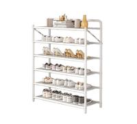 CQCCQ Scaffale portaoggetti pieghevole con installazione gratuita, ripiano multistrato, scaffale in acciaio inossidabile largo 50 cm, adatto for soggiorno e bagno(50x25x107cm)
