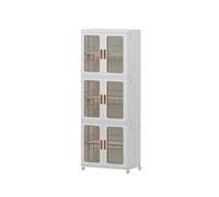CQCCQ Scaffale portascarpe facile da montare, mobiletto portaoggetti trasparente e impilabile for scarpe, salvaspazio for ingresso e soggiorno.(65x35.5x155.8cm)