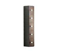 CQCCQ Scaffale portascarpe pieghevole, contenitore portascarpe impilabile in plastica senza montaggio, scaffale portatile, salvaspazio for l'ingresso(Black,5 Tiers 5 grids)