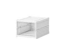 CQCCQ Scatola portascarpe pieghevole in plastica, mobiletto portascarpe trasparente impilabile con trasparente, for ingresso, camera da letto(1 Tiers 1 grids)