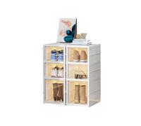 CQCCQ Scatole Portascarpe Trasparenti Pieghevoli In Plastica, Organizer For Riporre Le Scarpe Con Coperchio, Salvaspazio For L'ingresso(3 Tiers (5+1Boots))