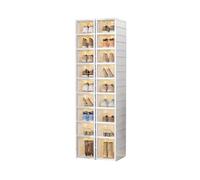 CQCCQ Scatole Portascarpe Trasparenti Pieghevoli In Plastica, Organizer For Riporre Le Scarpe Con Coperchio, Salvaspazio For L'ingresso(3 Tiers (17+1Boots))