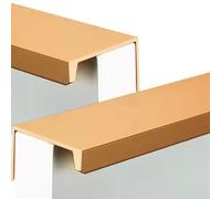 CQCQC 2 pz Finger Edge Pull Oro Maniglie Da Cucina Armadio A Scomparsa Moderna Maniglia Del Cassetto In Lega di Alluminio Armadio Invisibile for Guardaroba(Hole pitch:128mm)