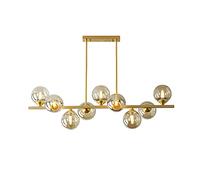 CQDWD Lampadario a 9 luci a 9 luci di Sputnik lampadario Oro in Ottone Spazzolato in Ottone lineare a Sospensione a Sospensione magia Molecola Molecola a Sospensione a Sospensione per Il Soggiorno