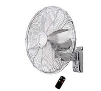 CQDWD Ventola elettrica in Stile Europeo Ventola da Parete in Metallo retrò, Telecomando a Swing per casa/Ristorante da 16 Pollici, Volume di Aria Grande Argento da 50 W.