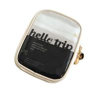 CQEAZ Beauty case da viaggio, portatile e portatile, impermeabile, robusto, con scomparti multipli per riporre oggetti da toeletta organizzati, bianco, Approx.12x4x15cm/4.72x1.57x5.91inches, 1