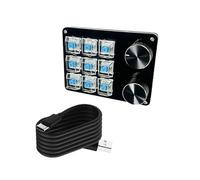 CQEAZ Macro tastiere con la tastiera meccanica di gioco delle doppie manopole personalizzabili per i comandi complessi nelle postazioni di lavoro di gioco