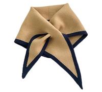 CQEAZ per Sciarpe Triangolari per Donne Sciarpa per il Collo per Donne per Sciarpa per Donne Versione Coreana Collo in Lana Intrecciata per Cros, cachi, Approx.Total Length 90cm/35.43in