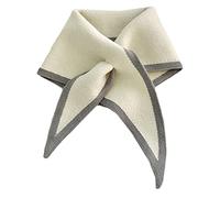 CQEAZ per Sciarpe Triangolari per Donne Sciarpa per il Collo per Donne per Sciarpa per Donne Versione Coreana Collo in Lana Intrecciata per Cros, Ecru, Approx.Total Length 90cm/35.43in
