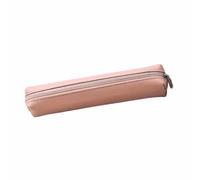 CQEAZ Piccolo astuccio in pelle leggero per penne con cerniera, astuccio da viaggio per trucchi per studenti, adulti, donne, uomini, in pelle, Fucsia, Approx. 19x3.5x3.50cm/7.48x1.38x1.38in