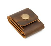 CQEAZ Porta plettro per chitarra, in pelle PU, organizer per plettro, custodia per plettro, custodia per plettri per chitarra, Marrone, approx.6x4.6cm/2.36x1.81in