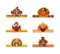 CQEAZ Turchia regolabile Corone Cappello di Carta Cappello Festival Copricapo per il Ringraziamento Festa di Natale Divertimento per tutte le età 6 pz/set cappello festival