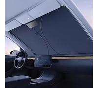 CQFCY Parasole Auto Parabrezza per Polestar 4 2023-2024 2025, Pieghevole Parasole Auto Ombrello, Parasole Parabrezza Interno Accessorio,C