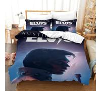 CQHJAIFDG Da Letto Per Elvis Presley Stampa 3D Copripiumino Morbido Microfibra Con Chiusura Lampo Con Federa Set Copripiumino Single（140x200cm）
