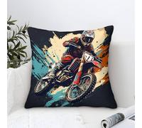 CQHJAIFDG Motocross Federa Per Cuscino Set Di 1 Per Casa, Ufficio, Divano, Auto, Giardino Copricuscino Decorazione Domestica Copricuscino 40x40cm