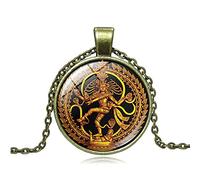 CQHODFYA Collana Religiosa con Ciondolo Shiva Nataraja Danzante per Donna Uomo,Collana Pendente Dio Indù Shiva con Catena a Maglia Regolabile 18"+2",Regalo di Gioielli, Collana Amuleto con Portagioie