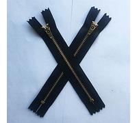 Cqinju-Chiusure Lampo 10 Pezzi 8 cm 10 cm 12 cm 15 cm 18 cm Nero Cerniera in Metallo per Cucire con Zip Accessori Accessori Jeans Cerniere Strumenti Fai da Te, Robusto e Durevole