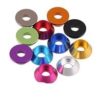 Cqinju-Rondelle bullone alluminio 5-10pcs rondella di cono in alluminio M2 M2.5 M3 M4 M5 M6 M8 Colorful in lega di alluminio gusto di guarnizione testa esagonale for testata for Rc Parti, Resistenza a