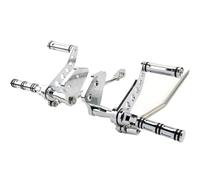 CQJJXKYC Pedana di comando avanzata, leva del cambio, leva del cambio con puntale, adatta per Harley Dyna Street Bob Low Rider Super Glide Leva Cambio Piastra del Gradino Pedale del cambio(B Chrome)