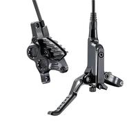 CQJJXKYC Tamburo Posteriori per Bicicletta Set Freno a Disco Idraulico MTB a 4 pistoncini per MTB AM DH CNC 7075-T6 Pinza Resistente al Calore Cavo 840mm 1550mm(Black)