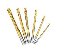CQMLWSDNW 3pcs 5mm Titanium Coated HSS Drill Bit Drill Metal Hole Grooving Drill Saw Carpenter Strumenti per la lavorazione del legno CQMLWSDNW