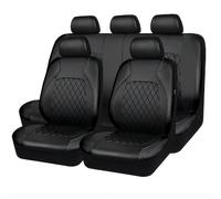 CQOIMQ 9 Pezzi Coprisedili Auto per Subaru XV/Subaru Crosstrek (GP) 1.Gen 2012-2017, Pelle, Nero, Set Coprisedili Impermeabile Antiscivolo Accessori Auto