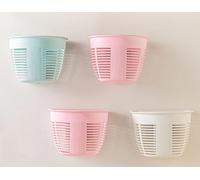 CQQHSDOEH Cesto portaoggetti sospeso non perforato da bagno, cestino portaoggetti da bagno, rack di stoccaggio montato a parete