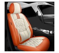 CQRBNE Auto Interni Per Elysion Per Fit Per Jade Per Jazz Cuscino Anteriore E Posteriore Coprisedile In Pelle Per Auto Coprisedili(Beige Orange Front)