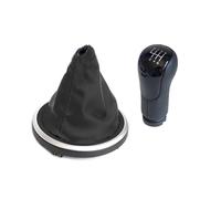 CQRBNE Copertura Leva Cambio per Ford per Fiesta per Fusion per Transit per Connect 2002-2007 Pomello Cambio Leva Manopola Gaitor Boot Cover Copri Cambio Auto(2Pcs 6 Speed Black)