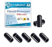 CQRobot Cappuccio Terminale Silicone Protezione Filettatura Bullone 1/5" | 100 Pezzi Neri Cappucci Protettivi Filettati In Silicone, 5×13mm, Per Tubi Tondi Copribulloni Viti Protettive Pali Tubi