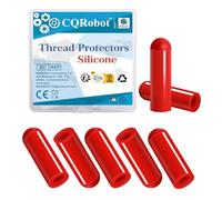 CQRobot Cappuccio Terminale Silicone Protezione Filettatura Bullone 1/5" | 100 Pezzi Rossi Cappucci Protettivi Filettati In Silicone, 5×13mm, Per Tubi Tondi Copribulloni Viti Protettive Pali Tubi