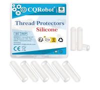 CQRobot Cappuccio Terminale Silicone Protezione Filettatura Bullone 1/8" | 100 Pezzi Bianchi Cappucci Protettivi Filettati In Silicone, 3×25mm, Per Tubi Tondi Copribulloni Viti Protettive Pali Tubi