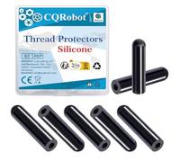 CQRobot Cappuccio Terminale Silicone Protezione Filettatura Bullone 1/8" | 100 Pezzi Neri Cappucci Protettivi Filettati In Silicone, 3×25mm, Per Tubi Tondi Copribulloni Viti Protettive Pali Tubi