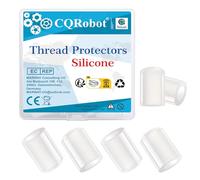 CQRobot Cappuccio Terminale Silicone Protezione Filettatura Bullone 2/5" | 30 Pezzi Bianchi Cappucci Protettivi Filettati In Silicone, 10×13mm, Per Tubi Tondi Copribulloni Viti Protettive Pali Tubi