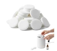 CQXSYTBN 50 Cuscinetti Rotondi da 22.5 mm in Microfibra - ricambi per diffusori di aromi, umidificatori e purificatori d’Aria, dischetti assorbenti per Oli Essenziali e profumazione Ambiente