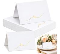 CQXSYTBN 80 Pezzi Segnaposto Matrimonio 110x85 mm con Cuore da Scrivere | Per Matrimonio, Compleanno, Battesimo, San Valentino, Decorazione Tavola Elegante