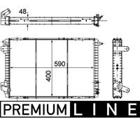 CR 151 000P MAHLE Radiatore, Raffreddamento motore per ARO,RENAULT