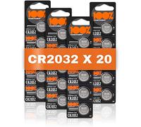 CR 2032 - Confezione da 20 Batterie Bottone al Litio CR2032 da 3V | 100% PeakPower