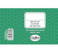 CR 430 - BLOCCO RICEVUTA/FATTURA DI AFFITTO - 50 moduli in duplice copia - Formato cm 17x10
