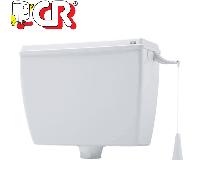 CR CASSETTA ALTA ESTERNA PVC ALFA A CATENELLA BIANCA CON COPERCHIO PER WC BAGNO