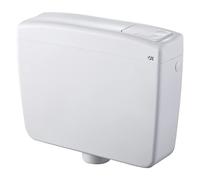 Cr CASSETTA DELTA 2 WC ESTERNA LT3/9 COMPLETA SCARICO DOPPIO CON RUBINETTO, Bianco