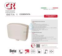 CR CASSETTA NUOVA BETA 1 CHAMPAGNE BEIGE SLIM + RUBINETT 1 PULS 8 LIT COIBENTAT