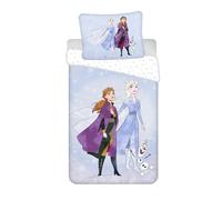 CR-Lights Frozen - Biancheria da letto con cuscino Anna Elsa, 135 x 200 cm, 140 x 200 cm