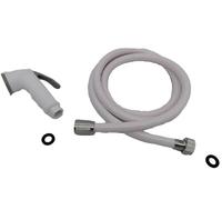 CR-MOESANCO - Kit doccia a pulsante bianco e grigio con tubo da 1,5 m per roulotte, barca, camper o camper