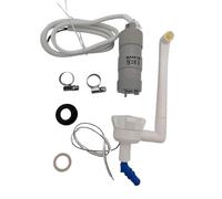 CR-MOESANCO® Kit rubinetto + pompa + 2 pinze INOX per caravan 12 V Camping Car Camping Car Lavabo (MASS 10L)